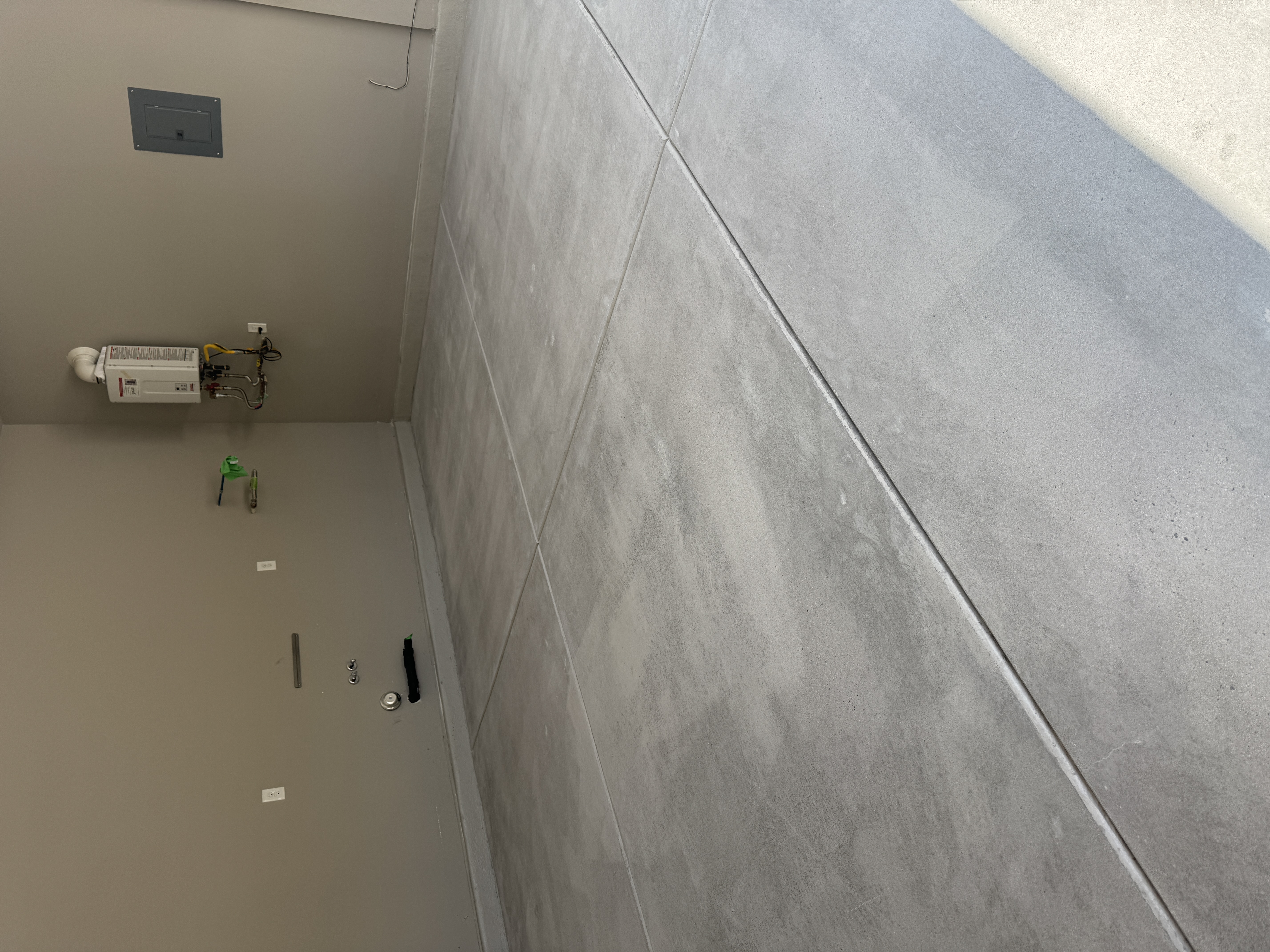 Bare concrete garage floor before Prime X Shield epoxy coating in Las Vegas, NV